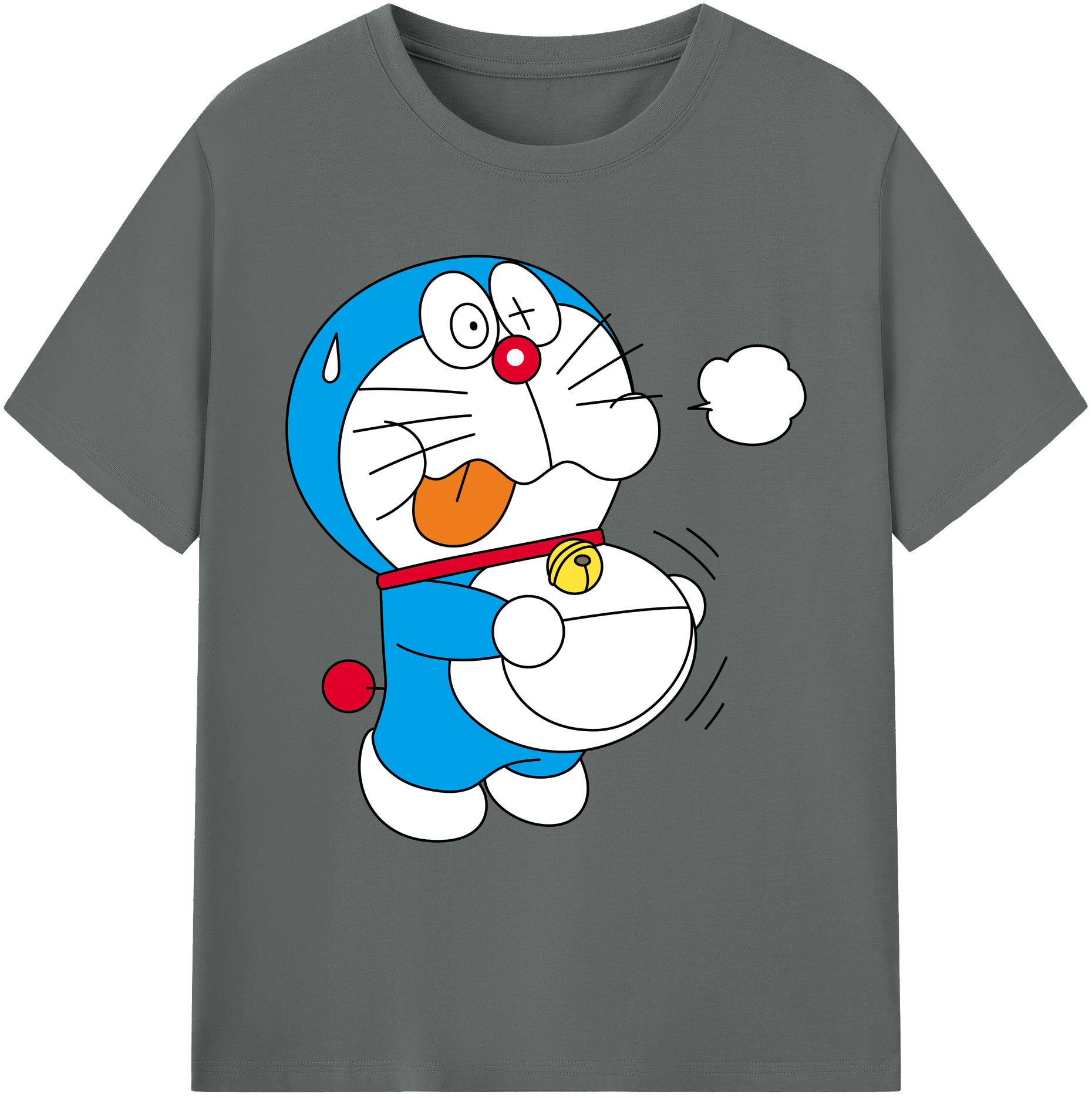 （画像用） ドラえもん Doraemon 綿100％ メンズ半袖Tシャツ｜肌触りやわらか＆通気性
